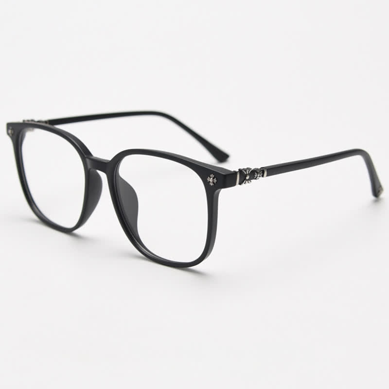 Spykay™ EG26915 Unsiex Classic Square Large Frame Fashion Anti-blue Light Chrome Hearts Glasses - Matte Black - image 15