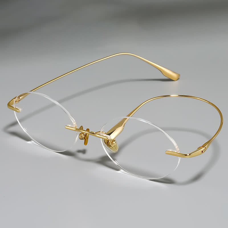 Spykay™ EG26848 Lightweight Rimless Oval Titanium Frame Anti-blue Light Glasses - image 4