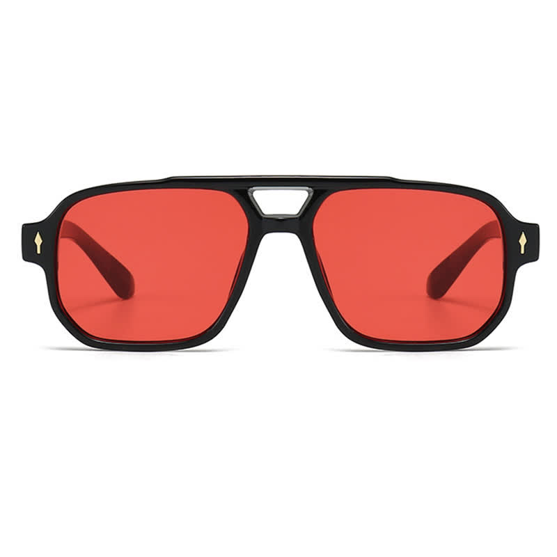 Spykay™ SG61003 Square Frame Double Bridges Vintage Arrow Sunglasses - image 9