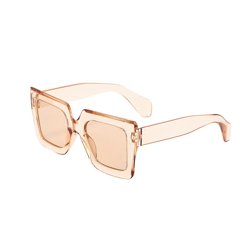 Spykay™ SG61012 Oversized Square Frame Fashion Thick Sunglasses - Champagne - image 7