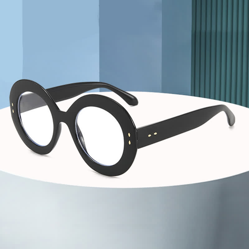 Spykay™ EG26784 Simple Oversized Round Frame Anti-blue Light Trendy Glasses