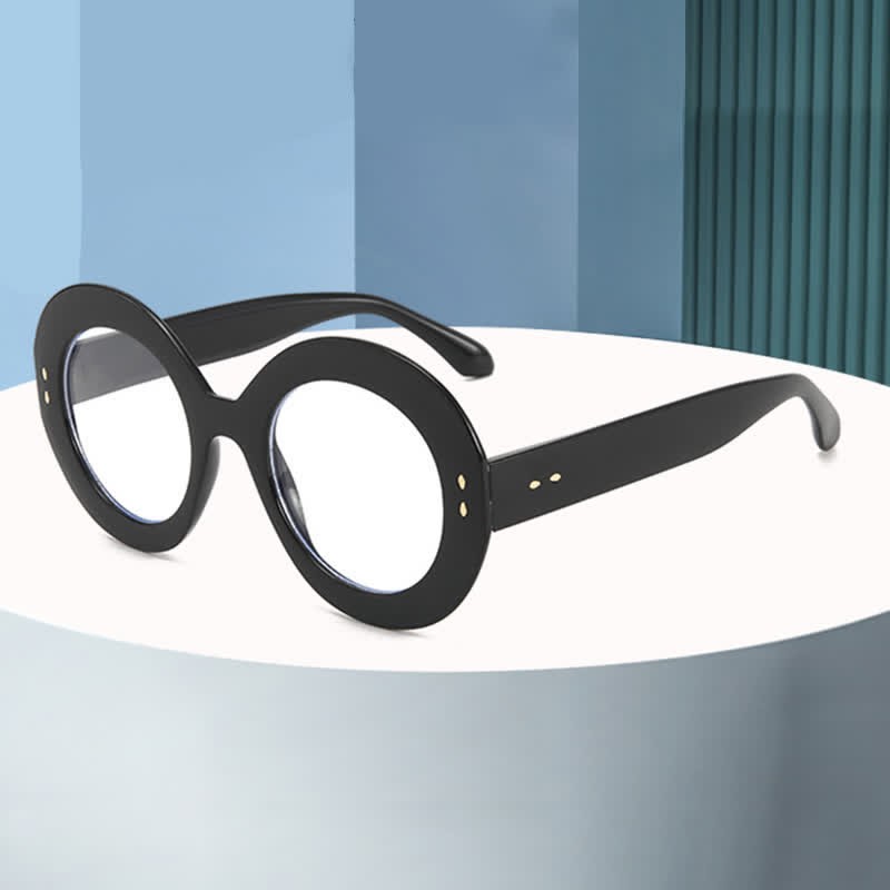 Spykay™ EG26784 Simple Oversized Round Frame Anti-blue Light Trendy Glasses