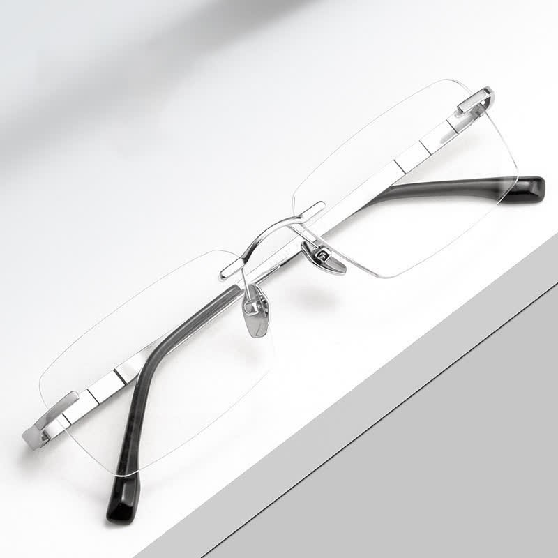Spykay™ EG26903 Retro Simple Rectangle Frame Anti-blue Light Hipster Rimless Glasses - image 10