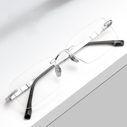 Spykay™ EG26903 Retro Simple Rectangle Frame Anti-blue Light Hipster Rimless Glasses - image 10