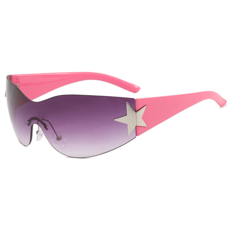 Spykay™ SG60726 Star One-piece Rimless Y2K Cyberpunk Aviator Sunglasses