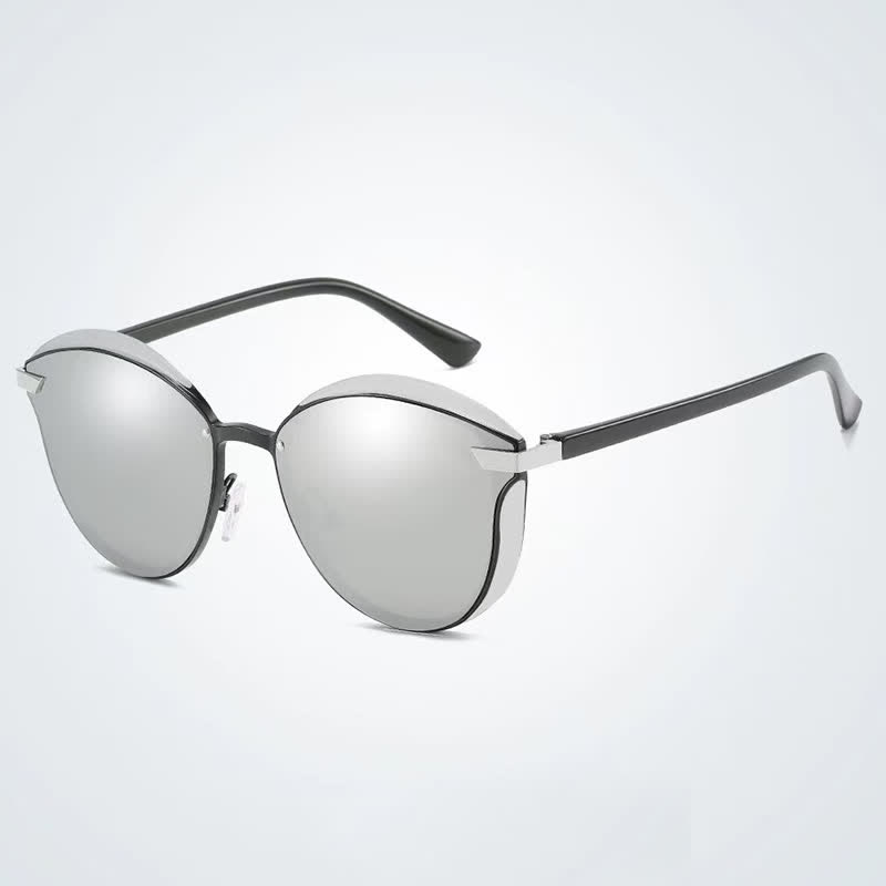 Spykay™ SG60950 Polarized Vintage Round Frame Mirror Lenses Trendy Sunglasses - Silver - image 11