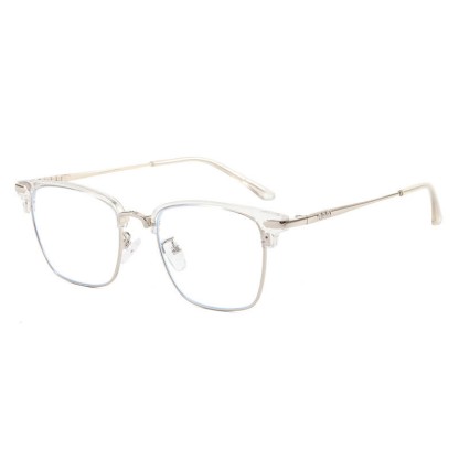 Spykay™ EG26833 Semi-Rimless Retro Square Frame Anti-blue Light Browline Glasses - Clear - image 12