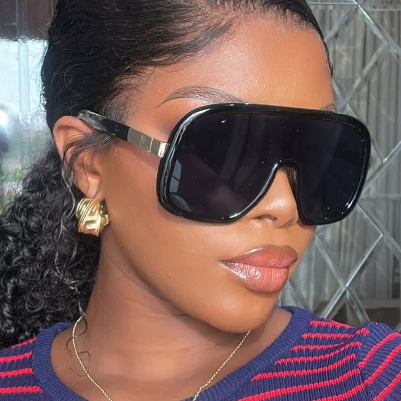 Spykay™ SG60952 Flat Top Double Bridges Oversized Trendy Aviator Sunglasses - image 10