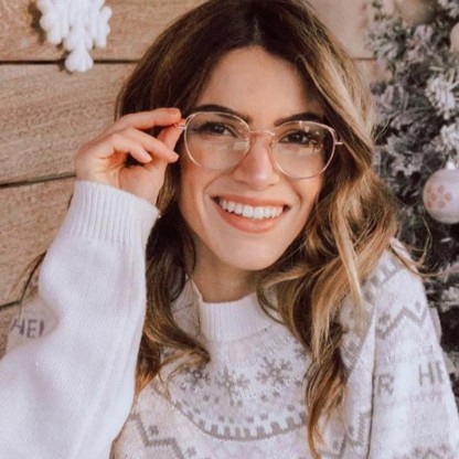 Spykay™ EG26840 Fashion Cat-Eye Metal Oval Frame Anti-blue Light Glasses - image 9