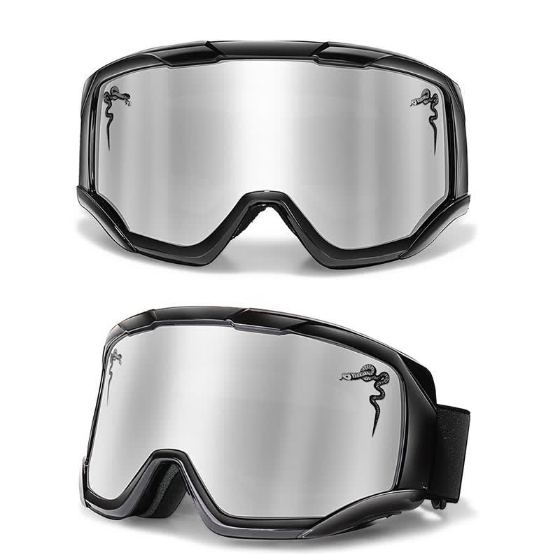Spykay™ SG61043 Unisex Snake Printed Anti-Fog Color Ski Goggles for Outdoor Activities - Black/Silver - image 9