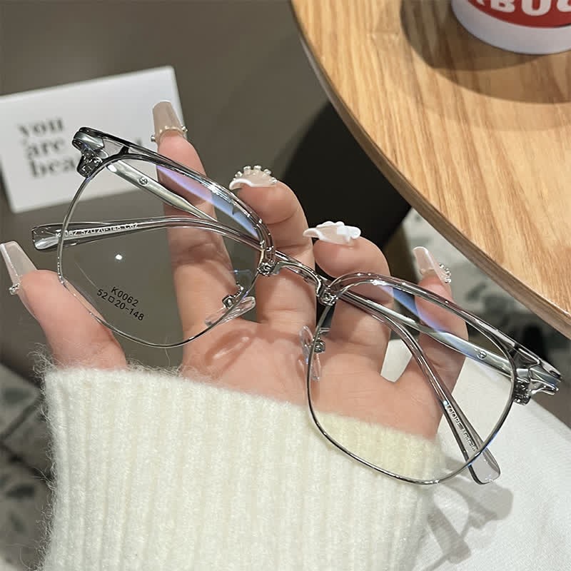 Spykay™ EG26897 Classic Square Frame Anti-blue Light Browline Glasses - image 11