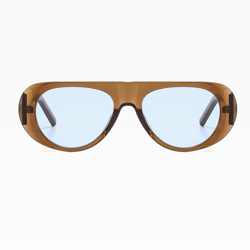 Spykay™ SG60671 Oval Frame Wide Temples Vintage Aviator Sunglasses - image 3