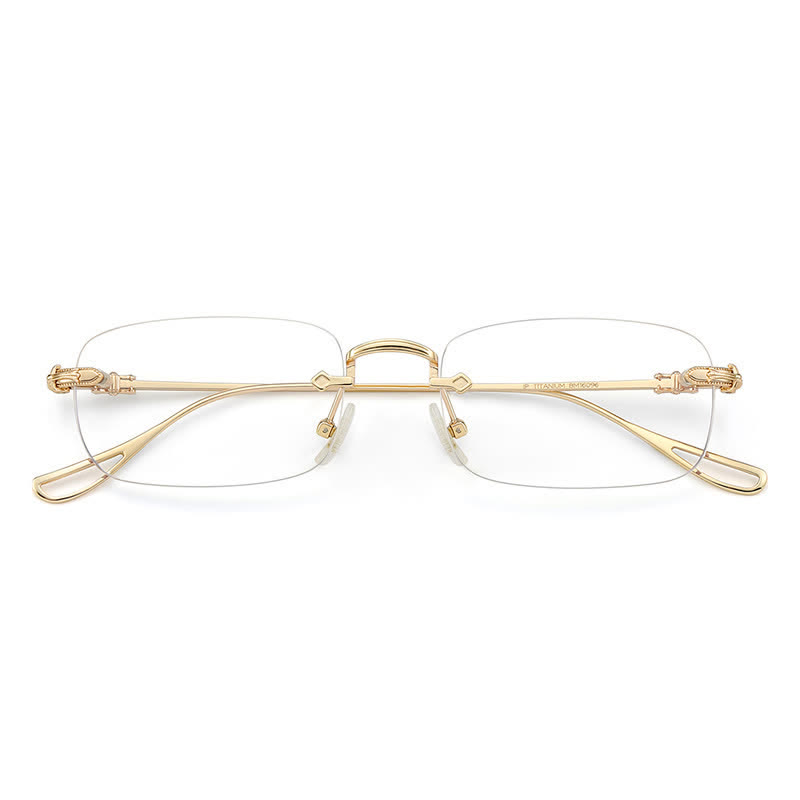 Spykay™ EG26923 Retro Gothic Cross Unisex Rimless Titanium Frame Anti-blue Light Glasses - image 6