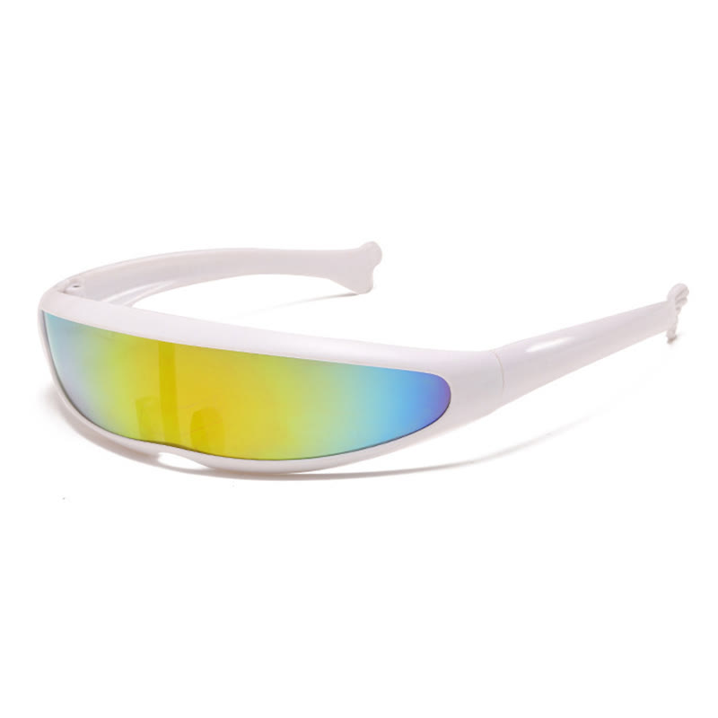 Spykay™ SG61011 One-piece Color Mirror Lens Monolens Cyclops Robotic Futuristic Narrow Y2K Punk Sunglasses - image 20