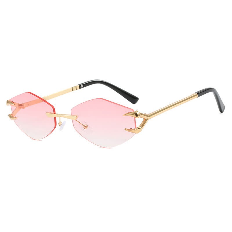 Spykay™ SG60856 Claw Temples Geometric Rimless Hipster Sunglasses - Pink - image 22