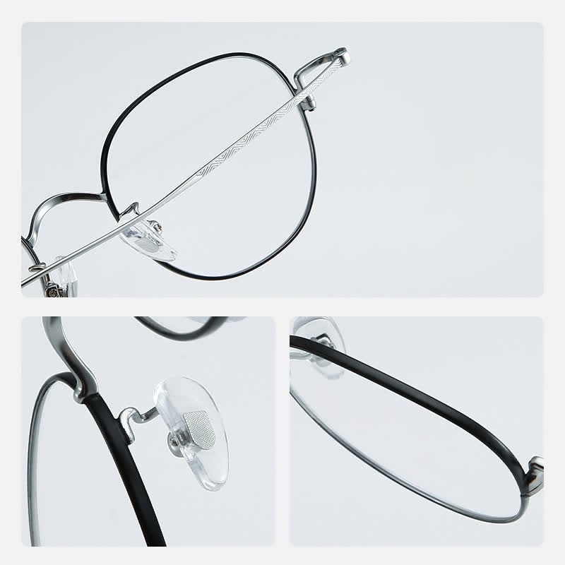 Spykay™ EG26855 Round Titanium Frame Anti-blue Light Simple Glasses - image 4