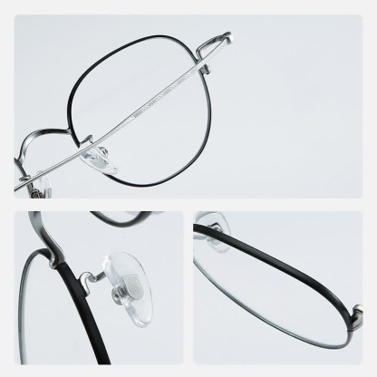 Spykay™ EG26855 Round Titanium Frame Anti-blue Light Simple Glasses - image 4