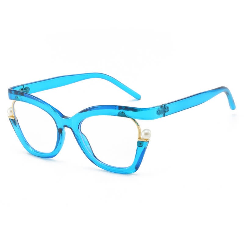 Spykay™ EG26758 Anti-blue Light Pearl Decor Irregular Oversized Eyeglasses - Blue - image 28