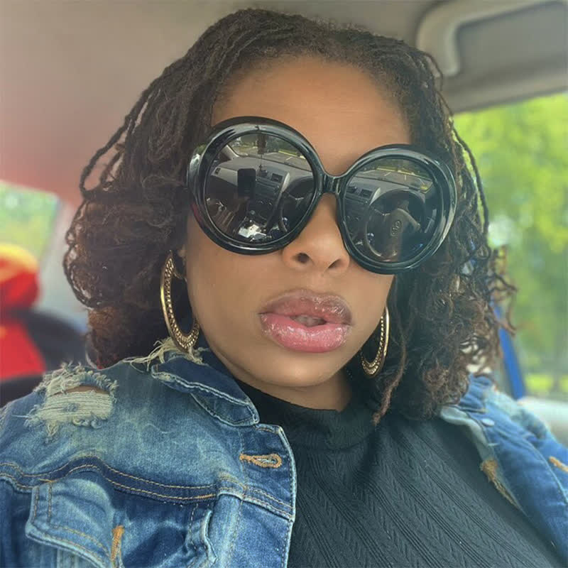 Spykay™ SG60881 Round Frame Hipster Oversized Sunglasses