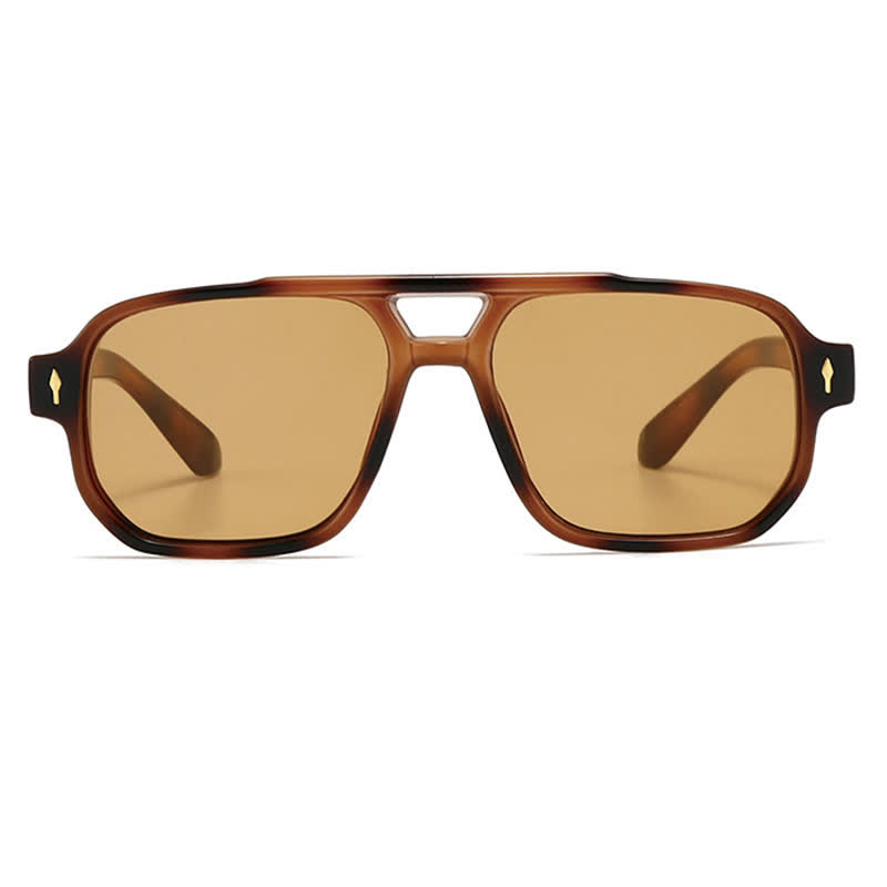 Spykay™ SG61003 Square Frame Double Bridges Vintage Arrow Sunglasses - image 29