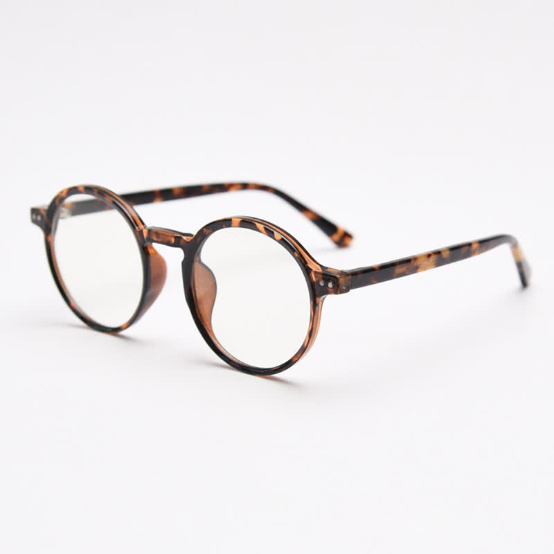 Spykay™ EG26870 Unisex Retro Simple Round Frame Anti-blue Light Glasses  - Leopard - image 9
