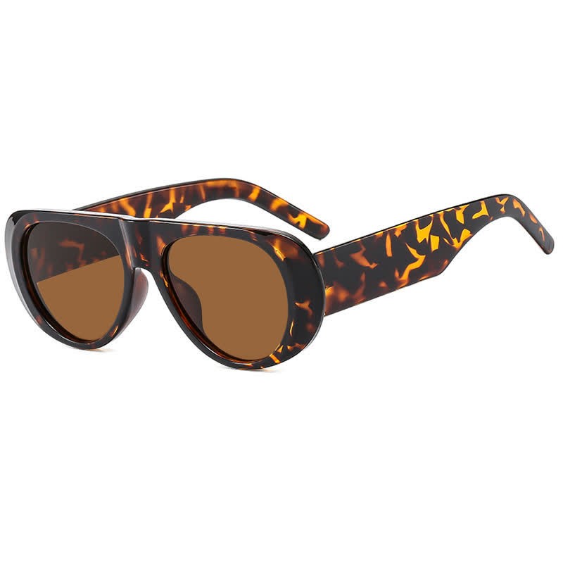 Spykay™ SG60671 Oval Frame Wide Temples Vintage Aviator Sunglasses - image 26