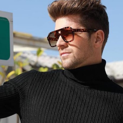 Spykay™ SG60832 Double Bridges Thick Frame Hipster Aviator Sunglasses - image 8