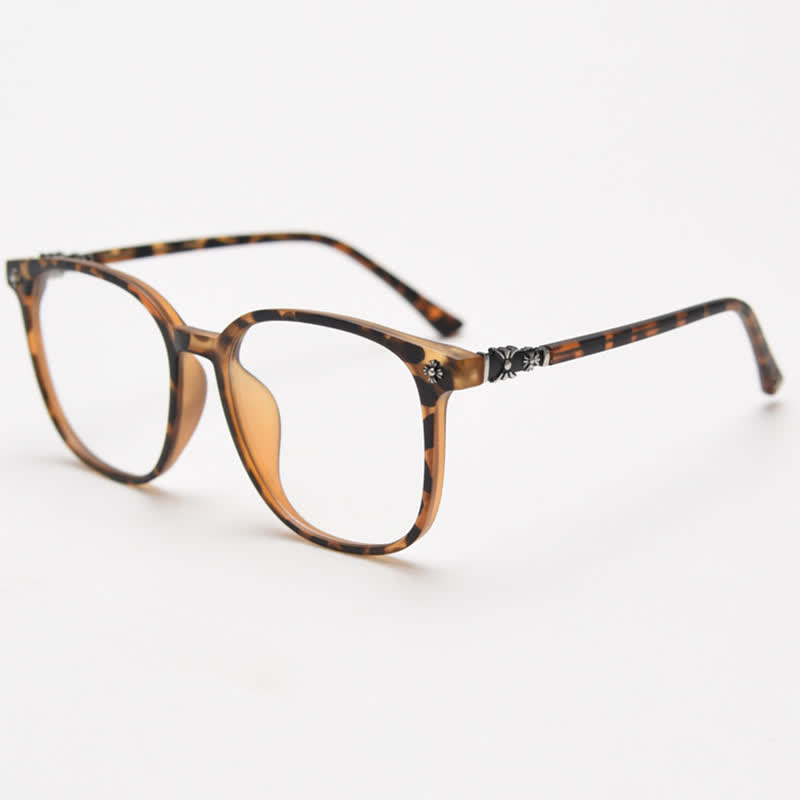 Spykay™ EG26915 Unsiex Classic Square Large Frame Fashion Anti-blue Light Chrome Hearts Glasses - Leopard - image 11