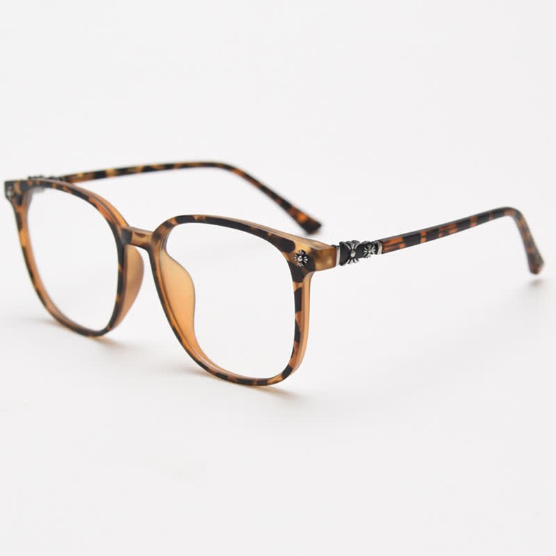 Spykay™ EG26915 Unsiex Classic Square Large Frame Fashion Anti-blue Light Chrome Hearts Glasses - Leopard - image 11