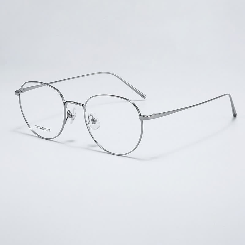 Spykay™ EG26857 Round Titanium Lightweight Frame Anti-blue Light Simple Glasses - Grey - image 11