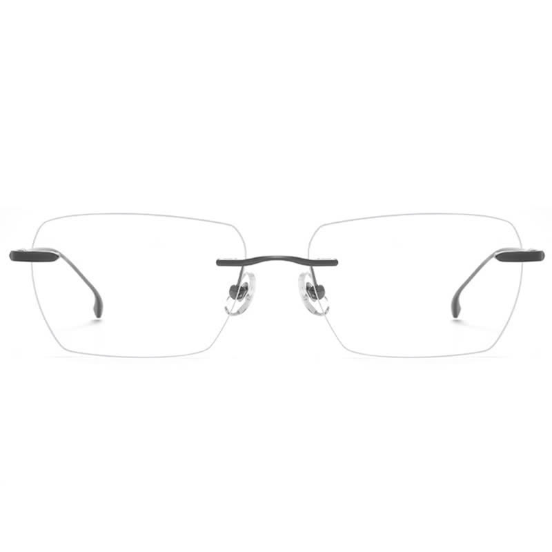 Spykay™ EG26902 Retro Rectangle Frame Anti-blue Light Hipster Rimless Glasses - image 4