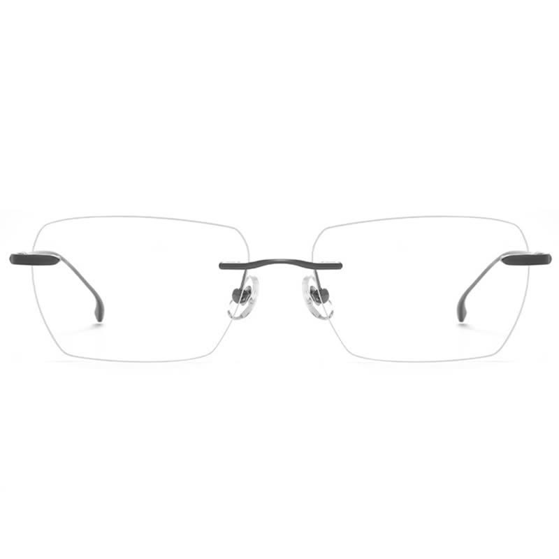 Spykay™ EG26902 Retro Rectangle Frame Anti-blue Light Hipster Rimless Glasses - image 4