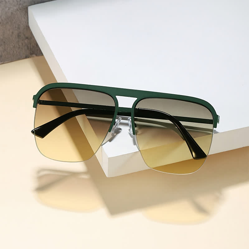 Spykay™ SG60864 Square Frame Semi-Rimless Oversized Sunglasses - image 8