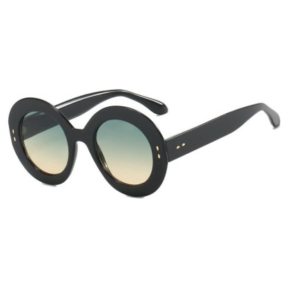 Spykay™ SG60923 Simple Oversized Round Frame Trendy Sunglasses - Green/Yellow - image 7