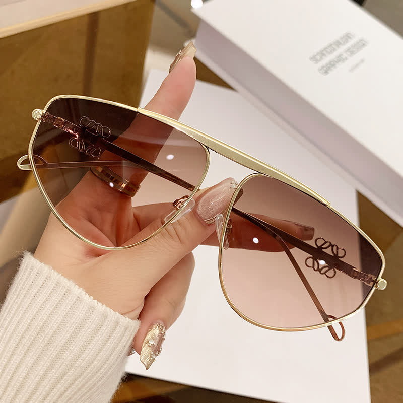 Spykay™ SG60906 Hollow-out Irregular Aviator Sunglasses - Grey/Pink - image 20