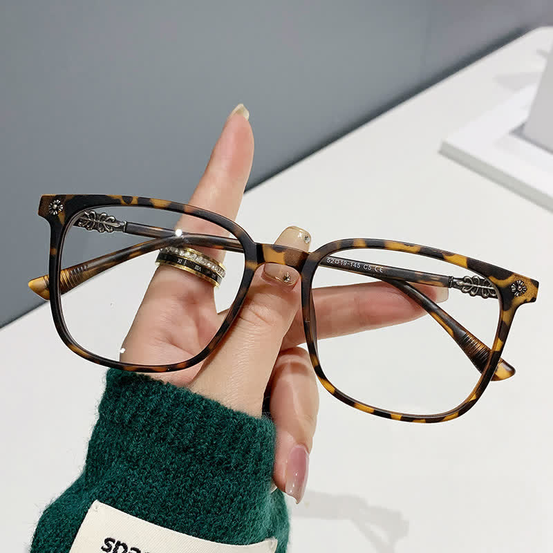 Spykay™ EG26912 Retro Classic Square Frame Anti-blue Light Glasses - Leopard - image 12