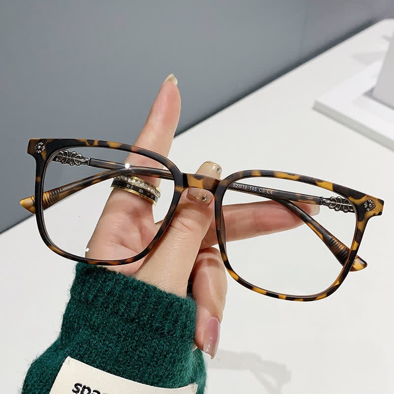 Spykay™ EG26912 Retro Classic Square Frame Anti-blue Light Glasses - Leopard - image 12