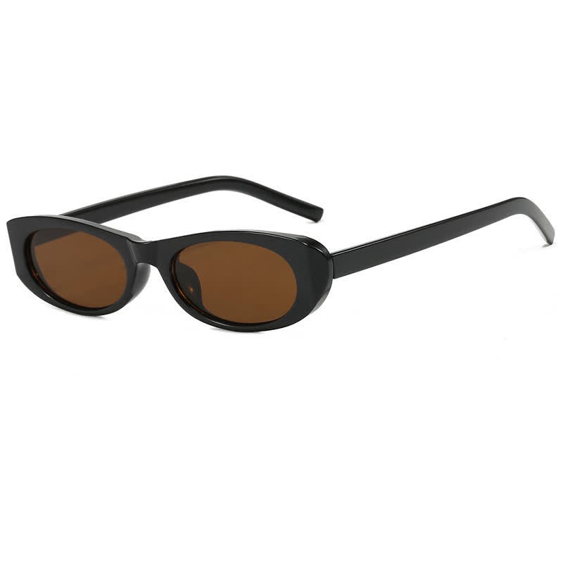 Spykay™ SG60699 Small Oval Frames Cat-Eye Sunglasses - Black/Brown - image 11