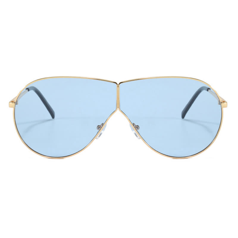 Spykay™ SG60915 Hipster One-piece Metal Temples Aviator Sunglasses