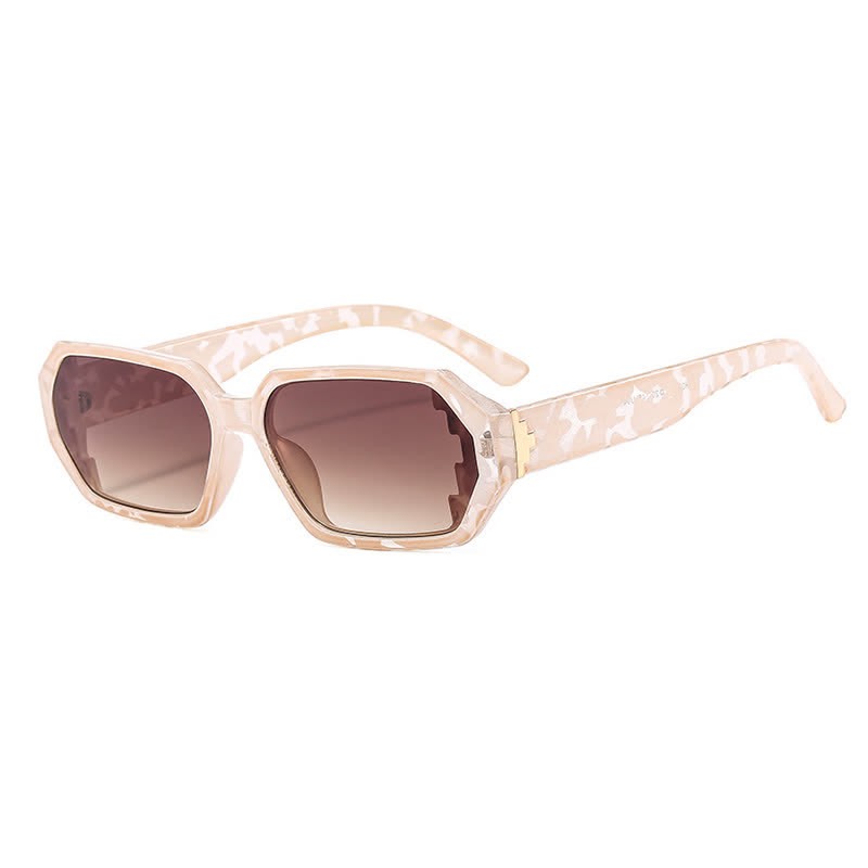 Spykay™ SG60689 Unisex Leopard Pattern Geometric Frame Sunglasses - Champagne Leopard Print - image 11