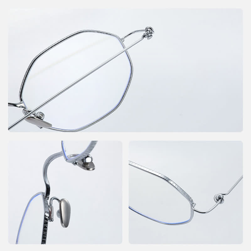 Spykay™ EG26854 Geometric Titanium Frame Anti-blue Light Simple Glasses - image 10