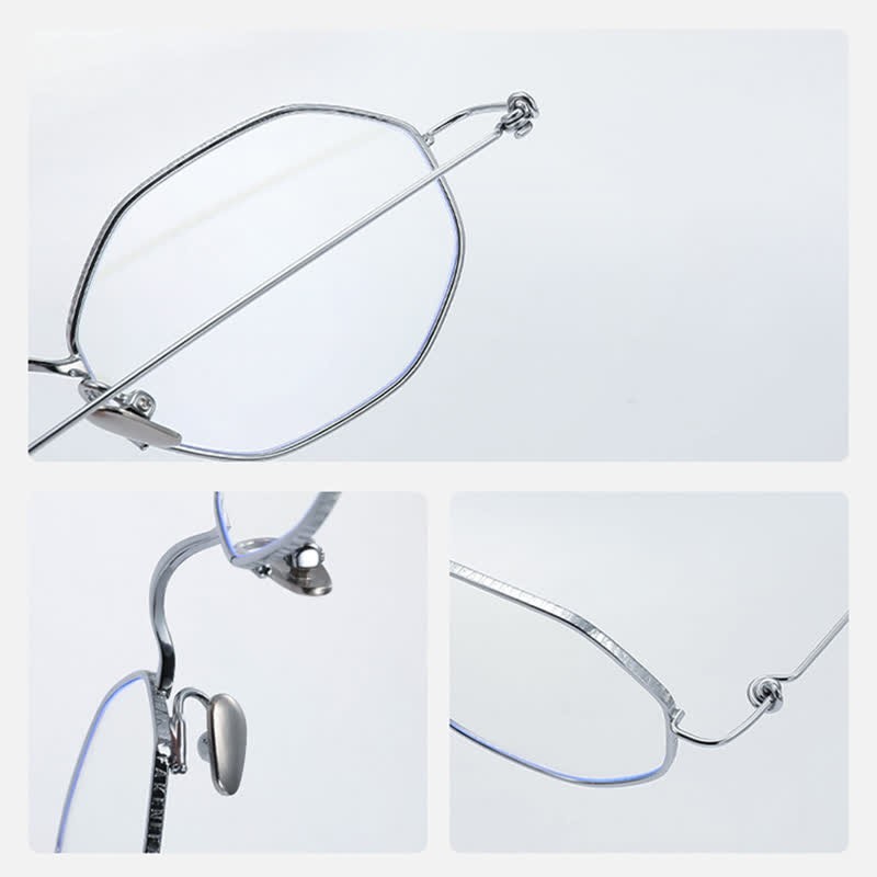 Spykay™ EG26854 Geometric Titanium Frame Anti-blue Light Simple Glasses - image 10