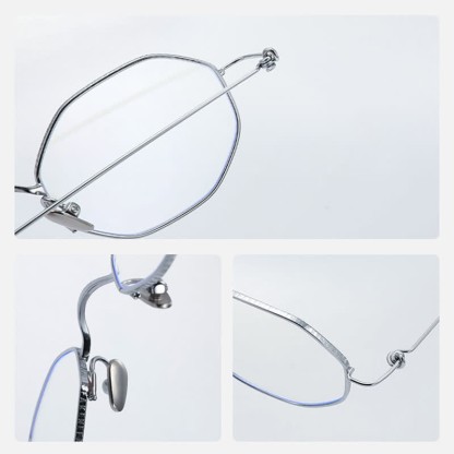 Spykay™ EG26854 Geometric Titanium Frame Anti-blue Light Simple Glasses - image 10