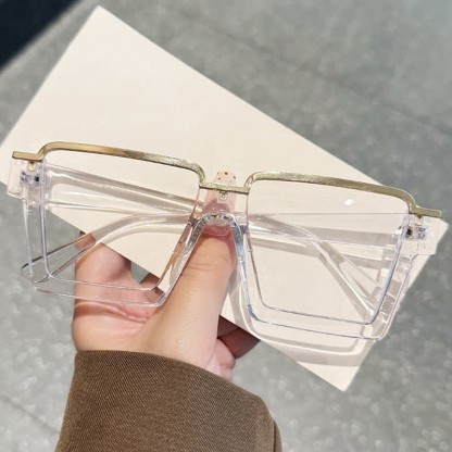 Spykay™ EG26785 Square Frame Trendy Semi-Rimless Anti-blue Light Glasses