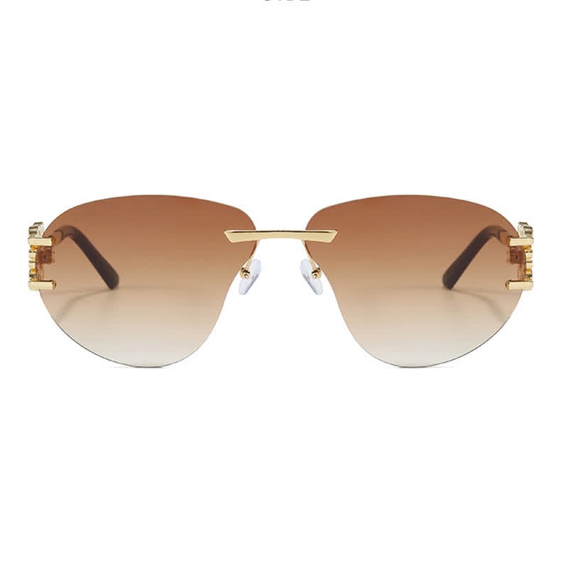 Spykay™ SG60909 Fashion Y2K Rimless Hollow-out Aviator Sunglasses