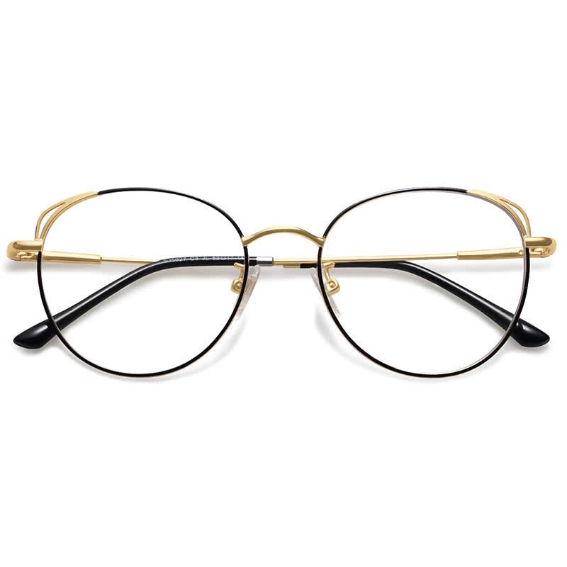 Spykay™ EG26840 Fashion Cat-Eye Metal Oval Frame Anti-blue Light Glasses - image 13