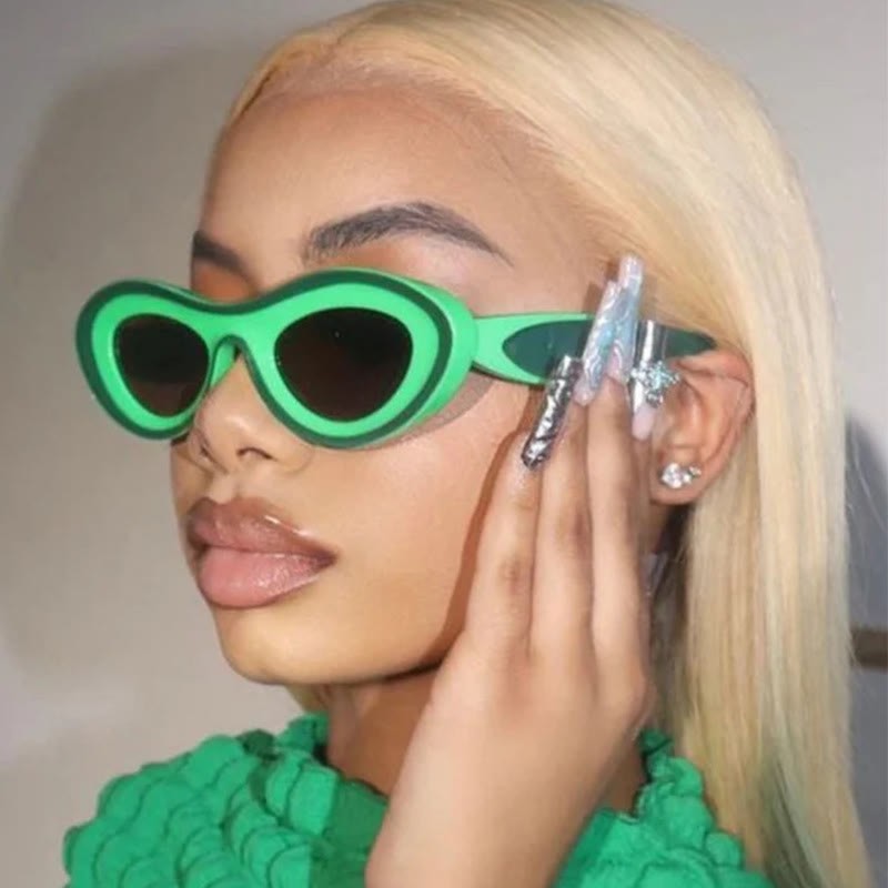 Spykay™ SG1011 Y2K Oval Frame Dopamine Color Sunglasses