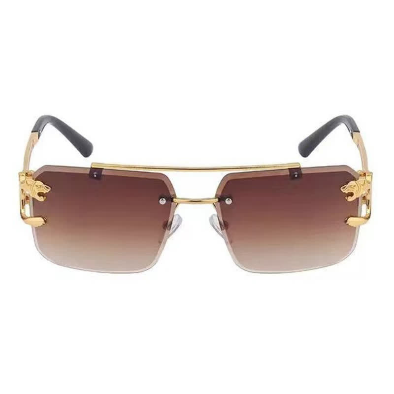 Spykay™ SG60826 Men's Cool Rimless Leopard Frame Sunglasses - image 4