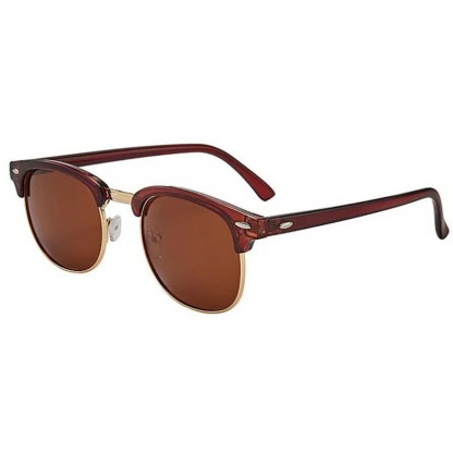 Spykay™ SG60929 Semi-Rimless Polarized Square Frame Browline Sunglasses for Fishing&Driving - Brown/Golden - image 33