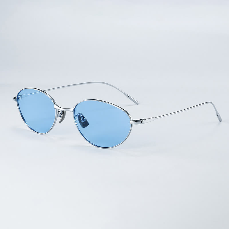 Spykay™ SG60770 Titanium Oval Frame Polarized Lightweight Sunglasses with Nylon Lenses - Blue - image 17